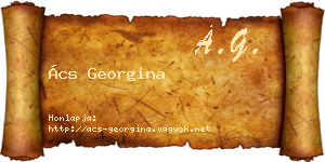 Ács Georgina névjegykártya
